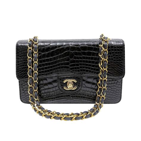 chanel alligator classic flap bag|discontinued chanel flaps.